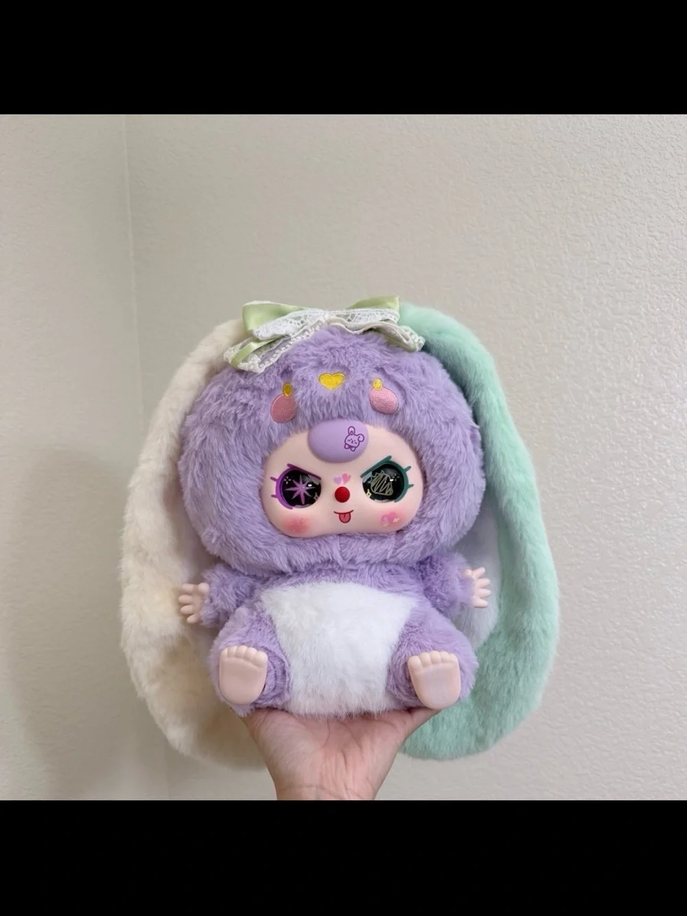 Plush Bunny-Ear Doll in Lavender and Mint - Kids Accessories 400 baby three secr